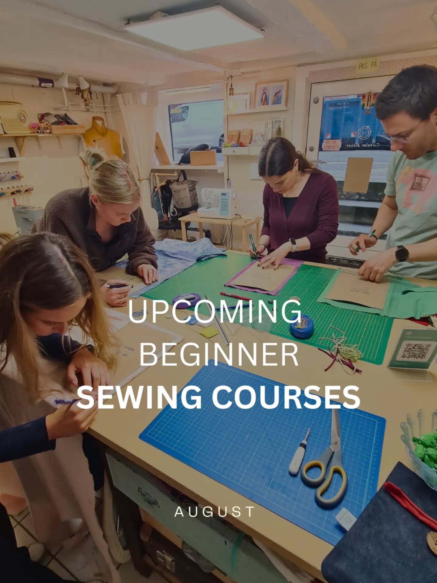 Only two spots are left in the courses planned in August, the last session of the summer βοΈ
Check out the dates π
#beginnersewingcourse #circularatelieramager