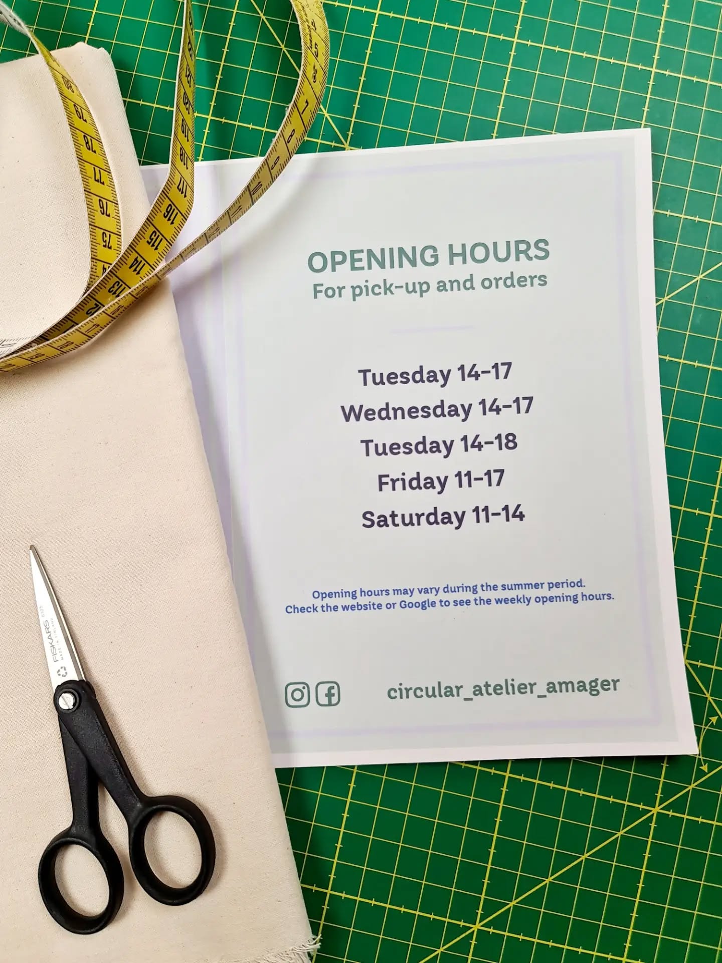 📣📣 From August, slightly change the opening hours of the Atelier. 

With the increase of customers and requests for projects, it is necessary for me to have more time in an Atelier with closed doors, to be able to focus and provide a quality service ✨️

📩 If you are unsure about my availability you can send a message on the number displayed on my website or here on instagram. 

#circularatelieramager